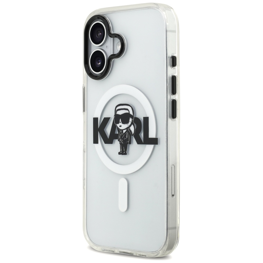 Karl Lagerfeld MagSafe dėklas iPhone 17 – skaidrus