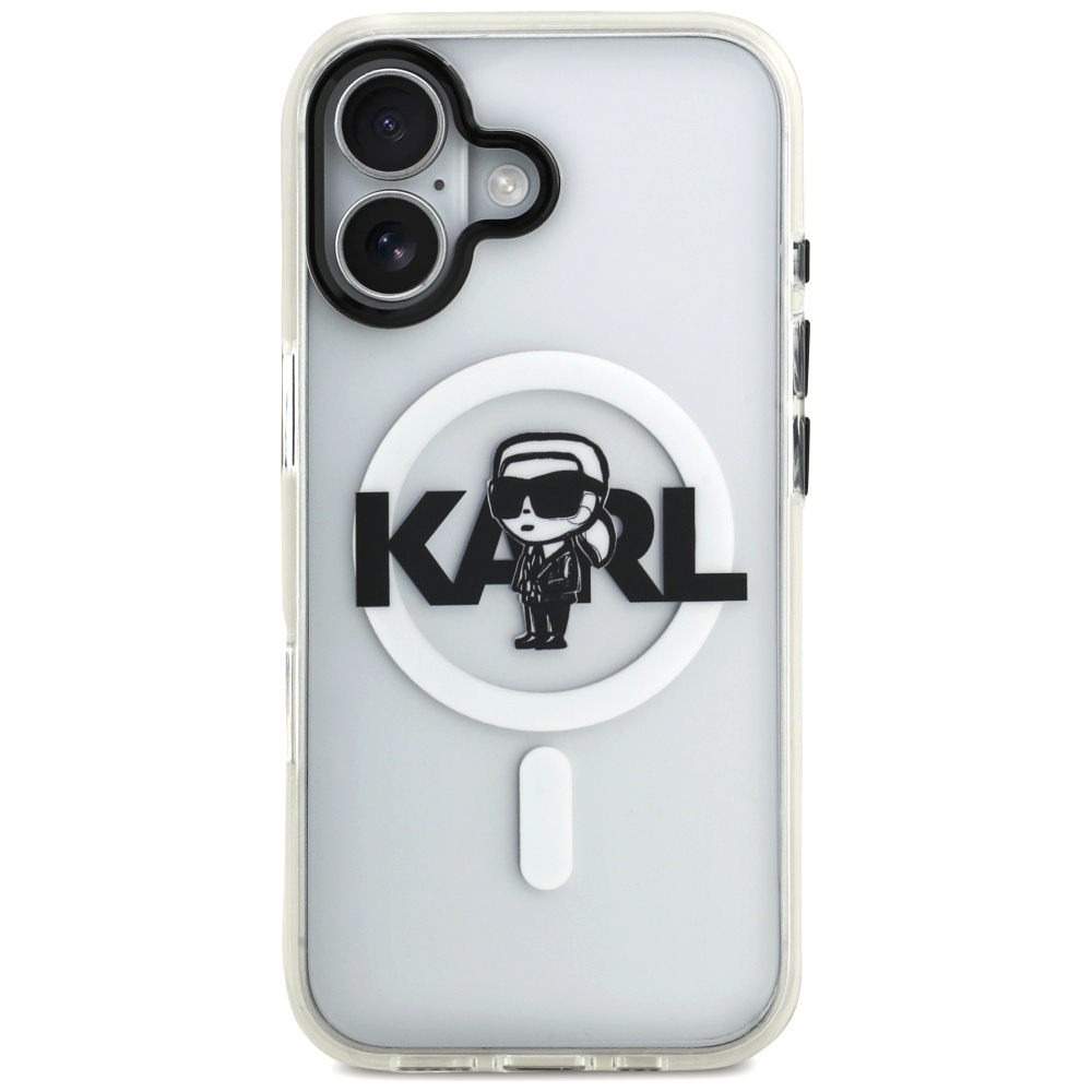 Karl Lagerfeld MagSafe dėklas iPhone 17 – skaidrus