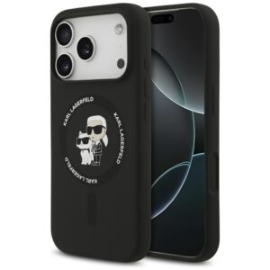 Karl Lagerfeld MagSafe dėklas iPhone 17 Pro – juodas