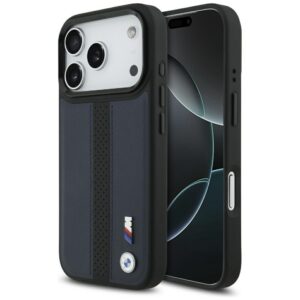 BMW M perforuotas juostelinis logotipas MagSafe Dėklas, skirtas iPhone 17 Pro - Navy Blue