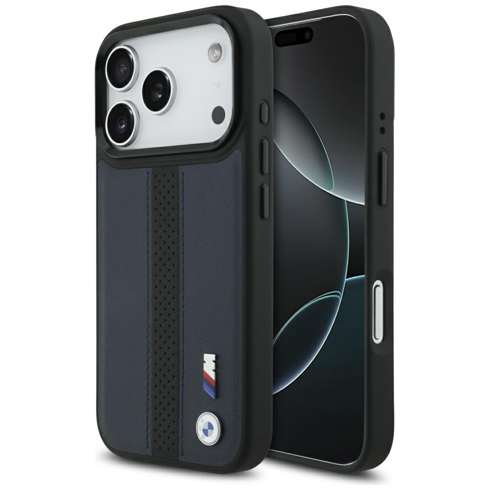 BMW M perforuotas juostelinis logotipas MagSafe Dėklas, skirtas iPhone 17 Pro - Navy Blue