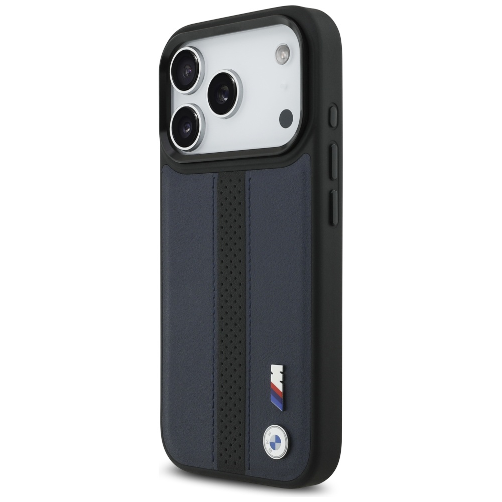 BMW M perforuotas juostelinis logotipas MagSafe Dėklas, skirtas iPhone 17 Pro - Navy Blue