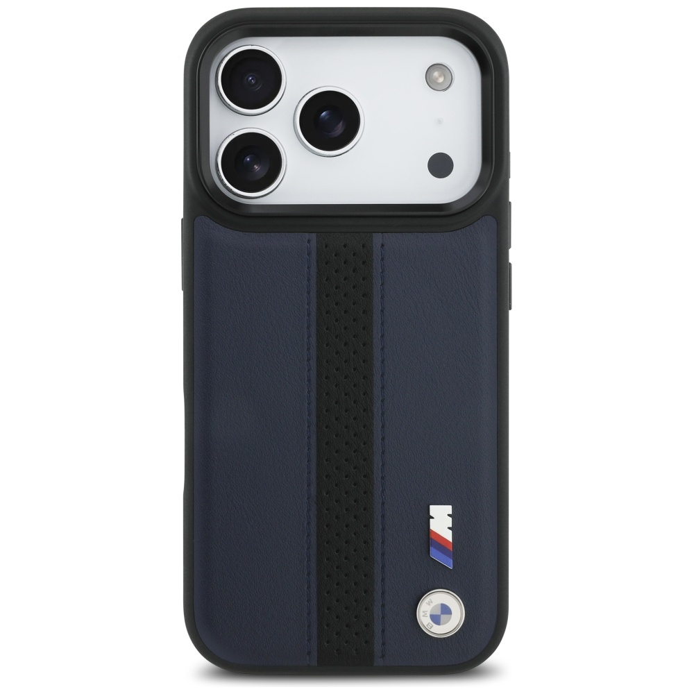 BMW M perforuotas juostelinis logotipas MagSafe Dėklas, skirtas iPhone 17 Pro - Navy Blue