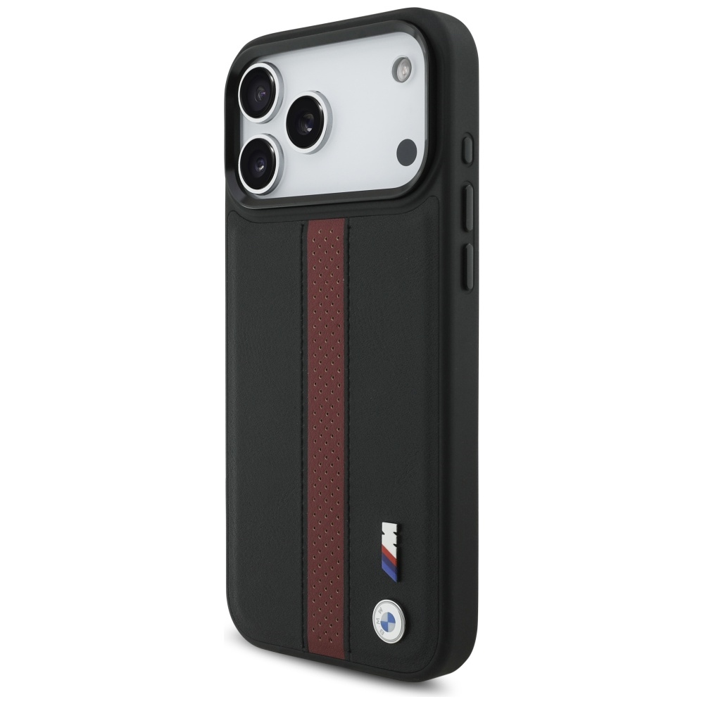 BMW M perforuotas juostelinis logotipas MagSafe Dėklas, skirtas iPhone 17 Pro Max - Red