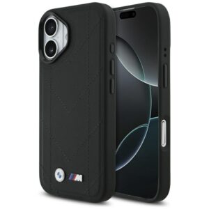 BMW M Quilted Logo MagSafe dėklas iPhone 17 – juodas