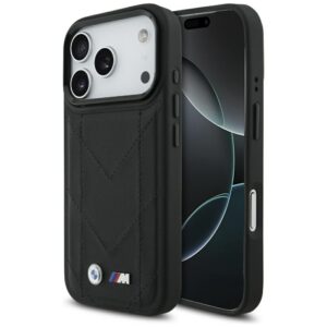 BMW M Quilted MagSafe dėklas iPhone 17 Pro – juodas
