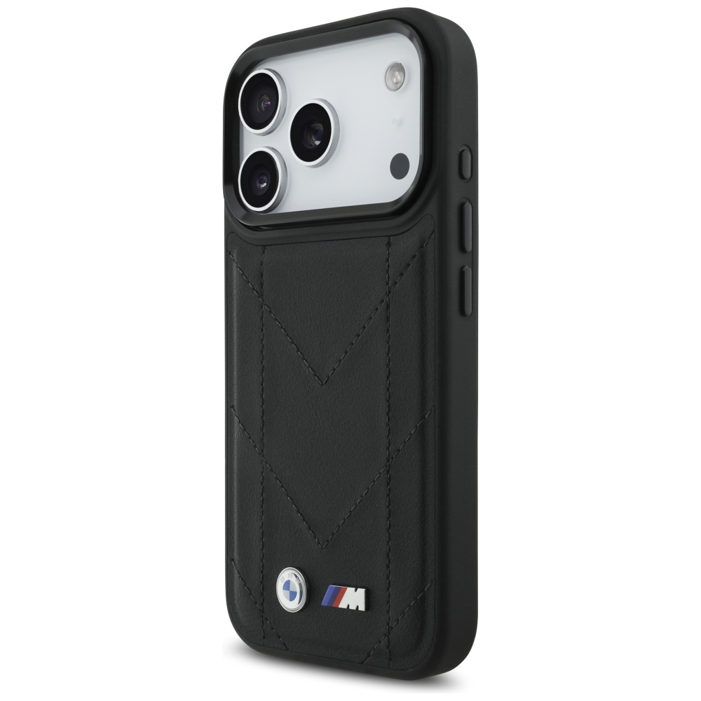 BMW M Quilted MagSafe dėklas iPhone 17 Pro – juodas