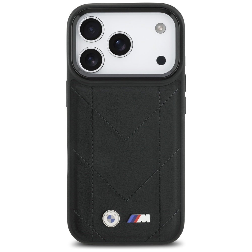 BMW M Quilted MagSafe dėklas iPhone 17 Pro – juodas