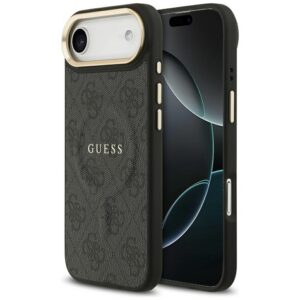 Guess 4G PU Classic Logo MagSafe dėklas iPhone 17 Air - juodas