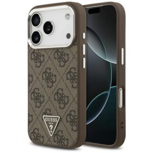 Guess MagSafe dėklas iPhone 17 Pro – rudas