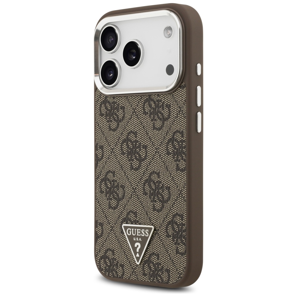 Guess MagSafe dėklas iPhone 17 Pro – rudas