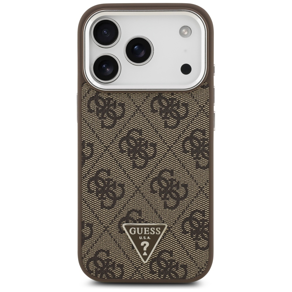 Guess MagSafe dėklas iPhone 17 Pro – rudas