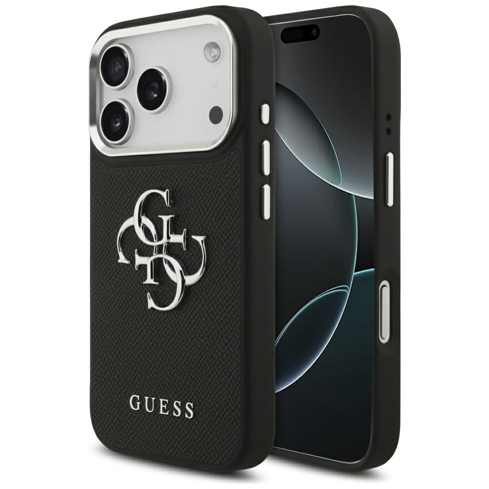 Guess 4G dėklas iPhone 17 Pro – juodas