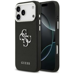 Guess dėklas iPhone 17 Pro Max – juodas