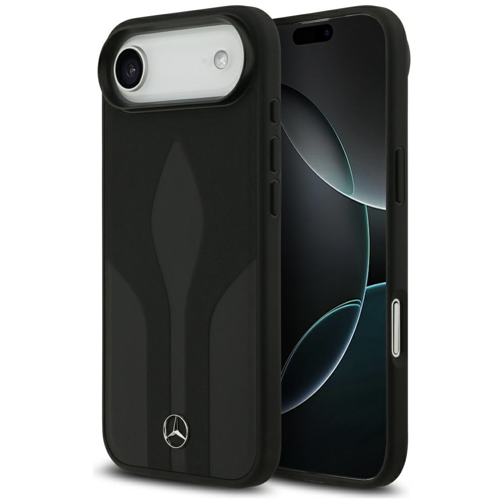 Mercedes Leather The Move MagSafe dėklas iPhone 17 Air - juodas