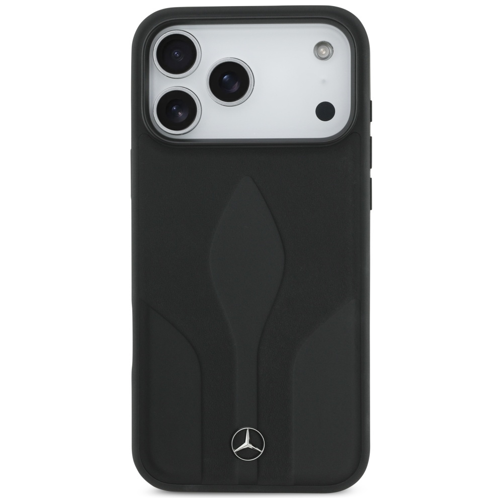 Mercedes Leather The Move MagSafe Dėklas, skirtas iPhone 17 Pro Max - juodas
