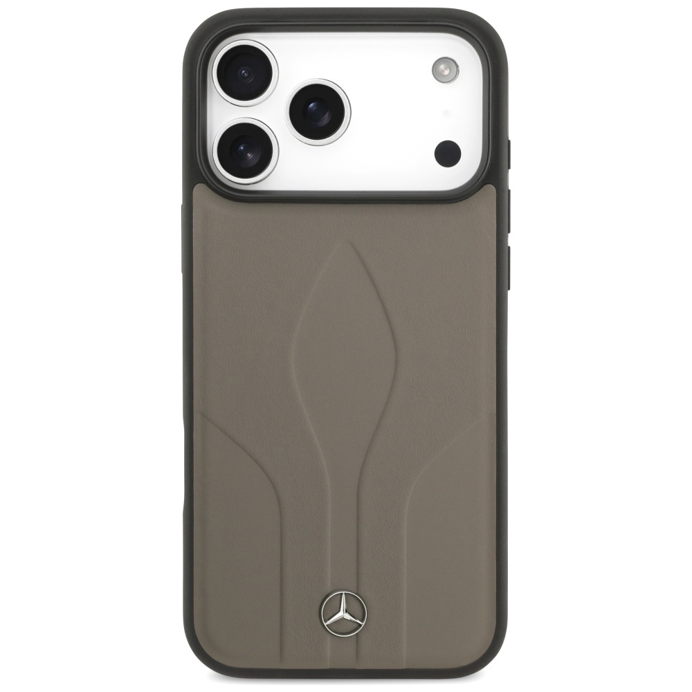 Mercedes Leather The Move MagSafe Dėklas, skirtas iPhone 17 Pro Max – smėlio spalvos