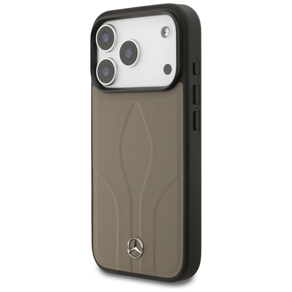 Mercedes Leather The Move MagSafe Dėklas, skirtas iPhone 17 Pro – smėlio spalvos