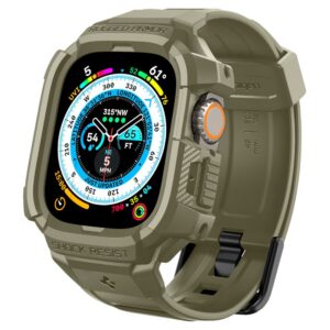 Dirželis Spigen Rugged Armor Pro Apple Watch Ultra 1 / 2 (49 mm), vintažinis chaki