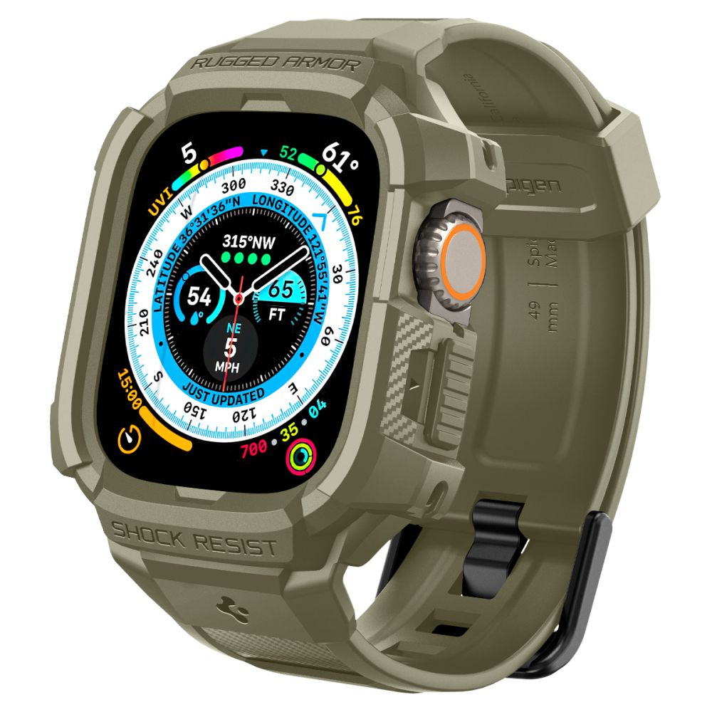 Dirželis Spigen Rugged Armor Pro Apple Watch Ultra 1 / 2 (49 mm), vintažinis chaki