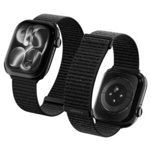Dirželis Spigen WBF01 Apple Watch 8 / 9 / 10 / 11 / SE / Ultra, juodas