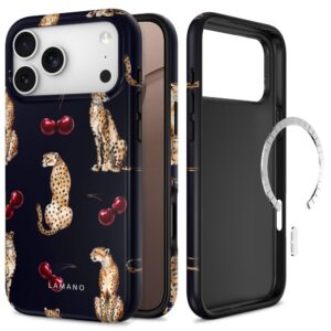 Dėklas Tech-Protect Lamano MagSafe iPhone 17 Pro Max / 18 Pro Max, Midnight Cherry