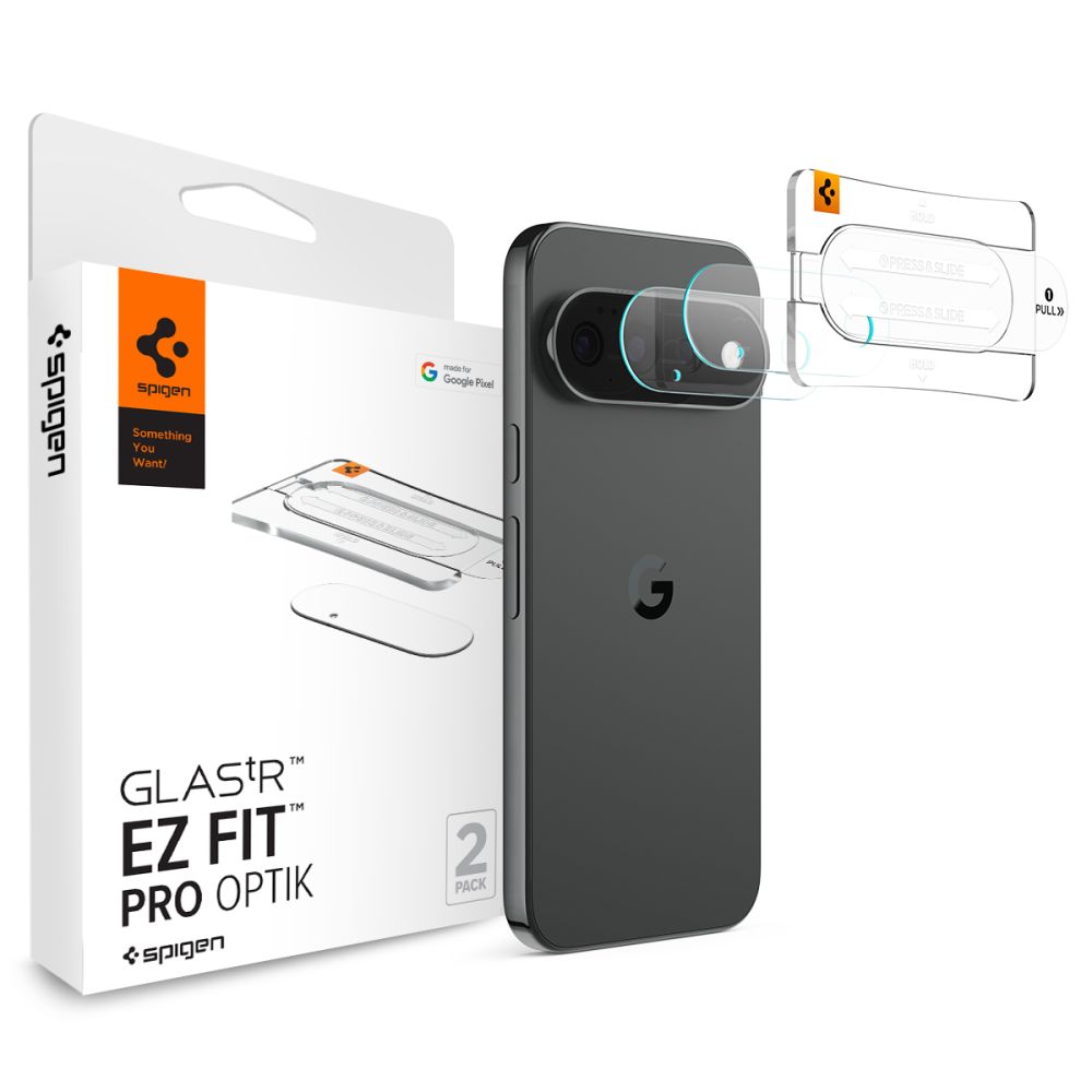 Kameros apsauginis stiklas Spigen Glas.tR EZ Fit Optik Pro HD Google Pixel 11 Pro XL, 2 vnt., skaidrus