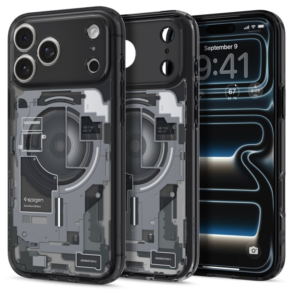 Dėklas Spigen Ultra Hybrid MagSafe iPhone 17 Pro Max / 18 Pro Max Zero One, juodas
