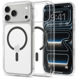 Dėklas Spigen Ultra Hybrid MagSafe iPhone 17 Pro / 18 Pro, skaidrus grafitinis
