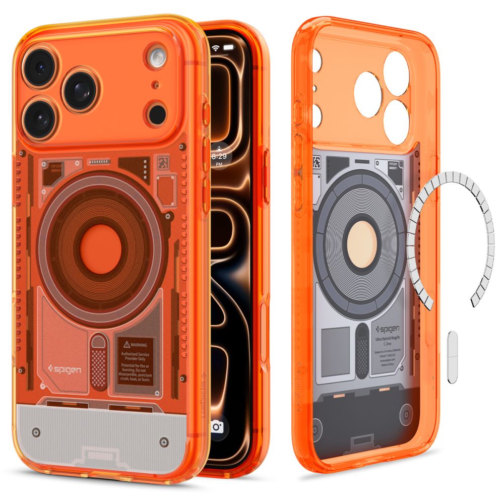 Dėklas Spigen Ultra Hybrid MagSafe C-One iPhone 17 Pro / 18 Pro, oranžinis
