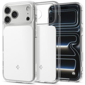 Dėklas Spigen Ultra Hybrid T MagSafe iPhone 17 Pro / 18 Pro, blizgus baltas
