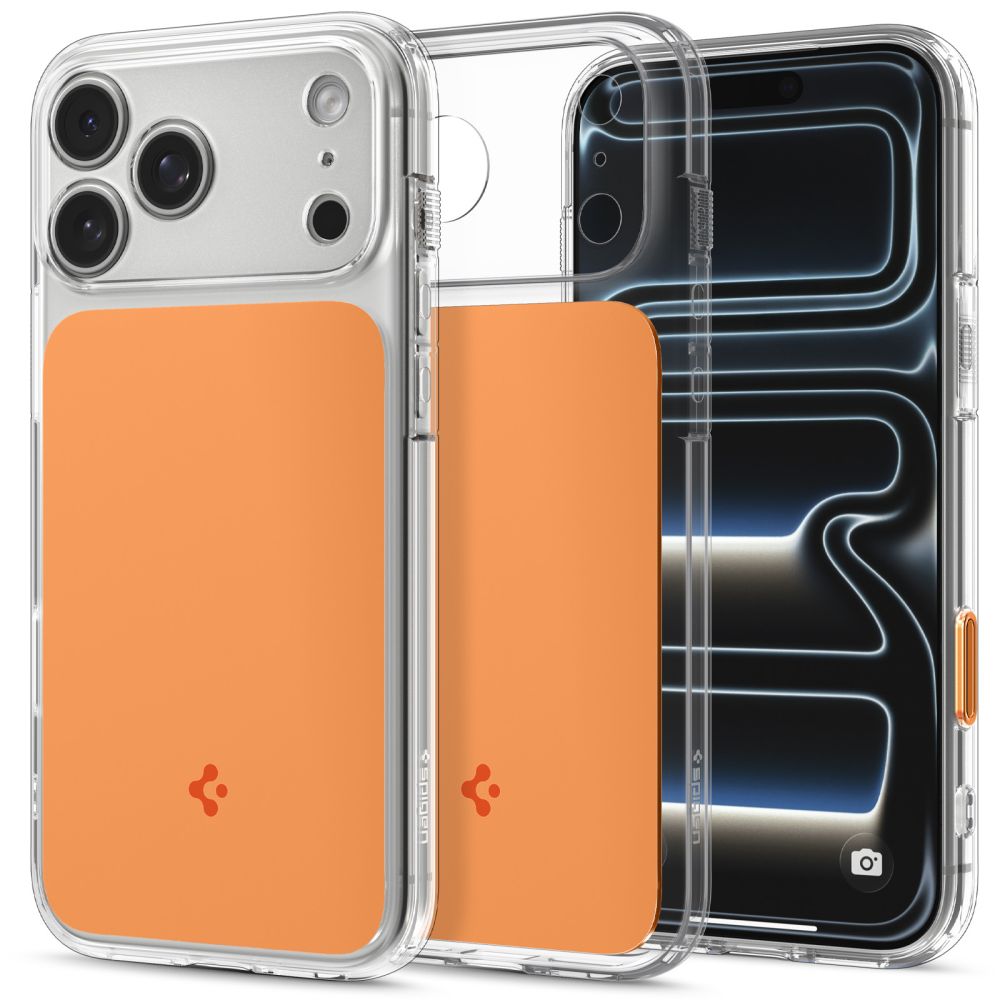 Dėklas Spigen Ultra Hybrid T MagSafe iPhone 17 Pro / 18 Pro, blizgus oranžinis