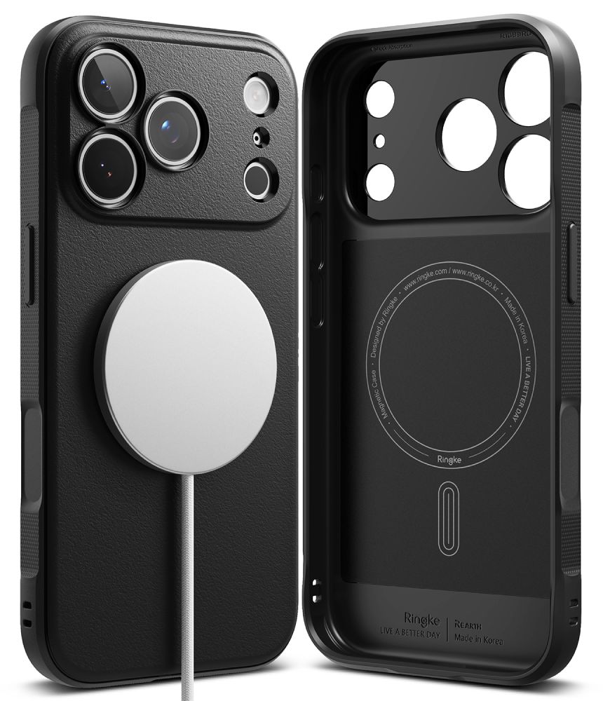 Dėklas Ringke Onyx Magnetic MagSafe iPhone 17 Pro / 18 Pro, juodas