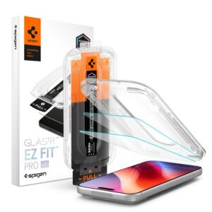 Apsauginis stiklas Spigen Glas.tR EZ Fit Pro HD AC iPhone 16 Pro / 17 / 17 Pro / 18 Pro 2 vnt., skaidrus