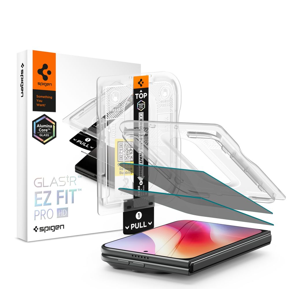 Apsauginis stiklas su privatumo filtru Spigen Glas.tR EZ Fit Pro AC HD Privacy iPhone Duo, 2 vnt.