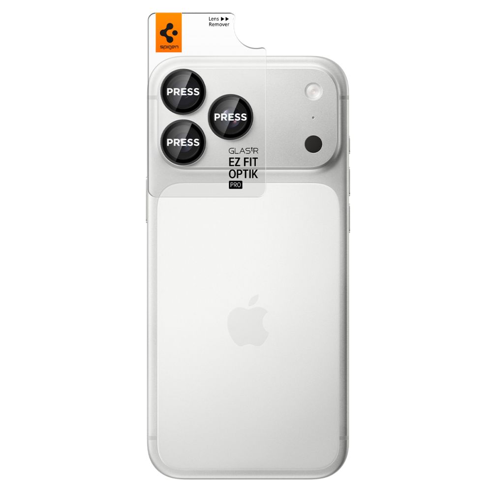 Kameros apsauginis stiklas Spigen Optik Pro Glas.tR EZ Fit iPhone 18 Pro / 18 Pro Max 2 vnt., tamsiai pilkas