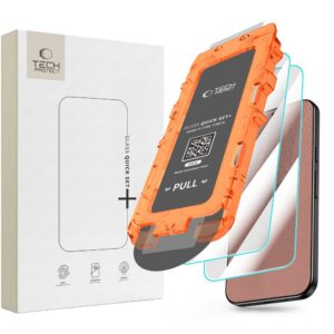 Apsauginis stiklas Tech-Protect Quick Set+ Pixel 9 Pro XL / 10 Pro XL / 11 Pro XL 2 vnt., skaidrus