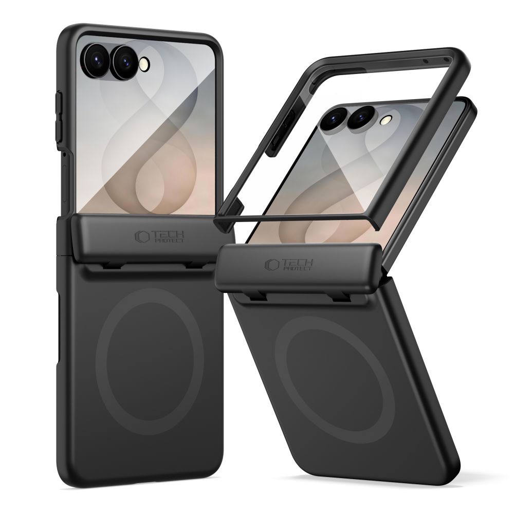 Dėklas Tech-Protect Kevlar Aura MagSafe Galaxy Z Flip 8, juodas