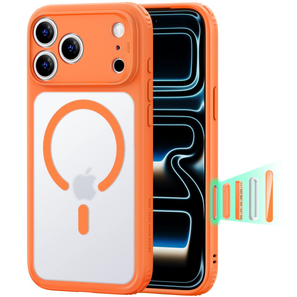 Dėklas ESR Classic Hybrid MagSafe iPhone 17 Pro Max / 18 Pro Max, matinis oranžinis
