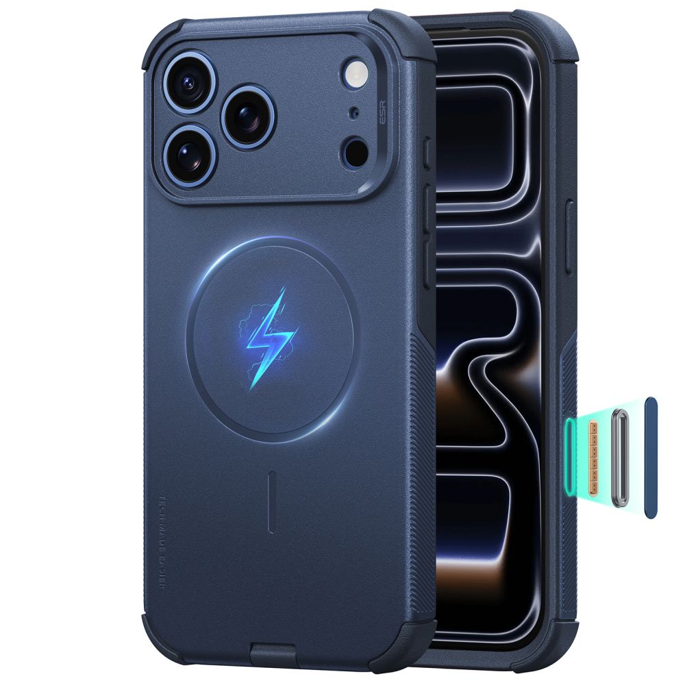 Dėklas ESR Cyber Tough MagSafe iPhone 17 Pro Max / 18 Pro Max, mėlynas