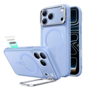 Dėklas ESR Classic Hybrid Kickstand MagSafe iPhone 17 Pro / 18 Pro, matinis šviesiai mėlynas