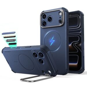 Dėklas ESR Cyber Tough Kickstand MagSafe iPhone 17 Pro / 18 Pro, mėlynas