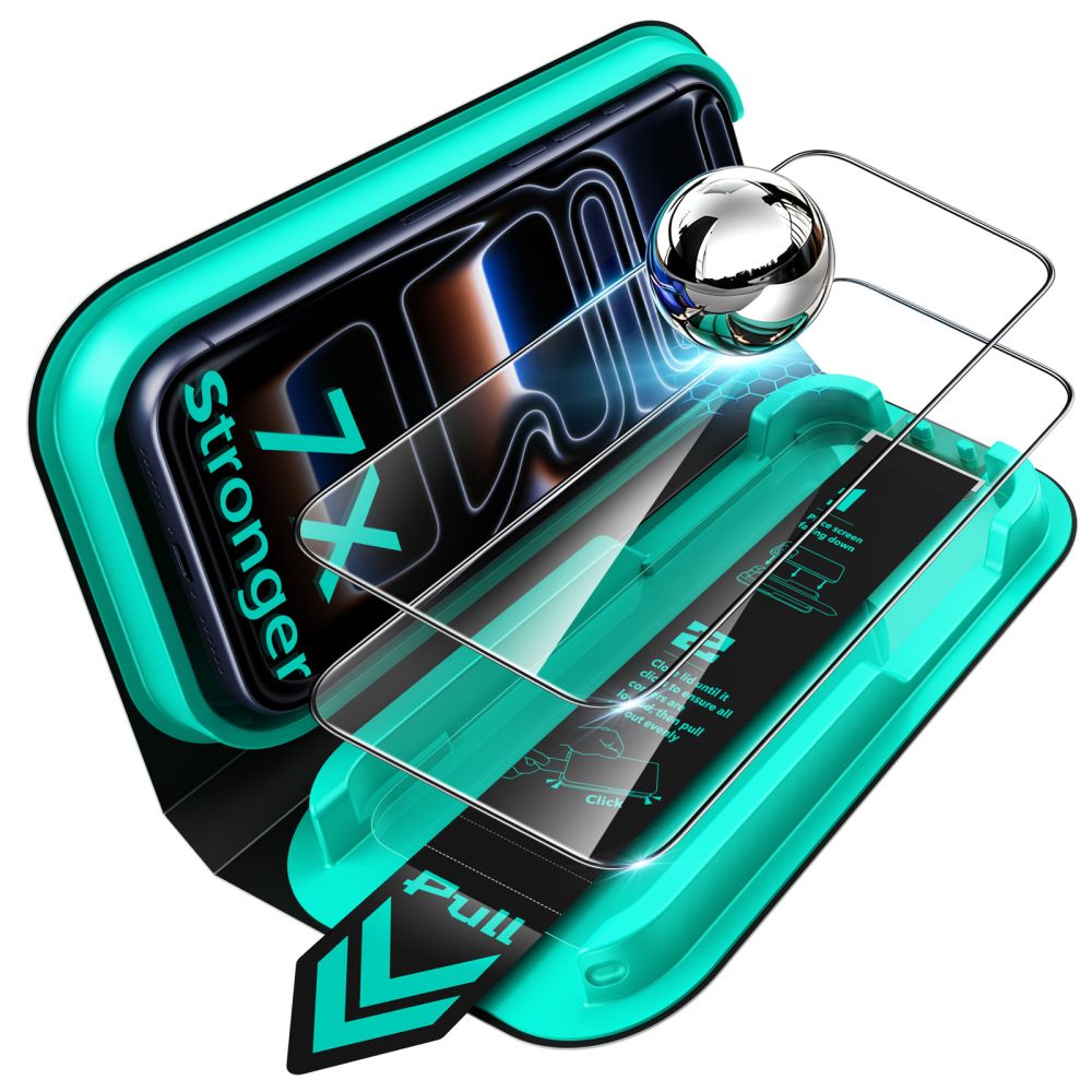 Apsauginis stiklas ESR UltraFit Armorite iPhone 17 Pro Max / 18 Pro Max, 2 vnt., juodas