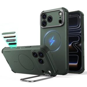Dėklas ESR Cyber Tough Kickstand MagSafe iPhone 17 Pro Max / 18 Pro Max, žalias