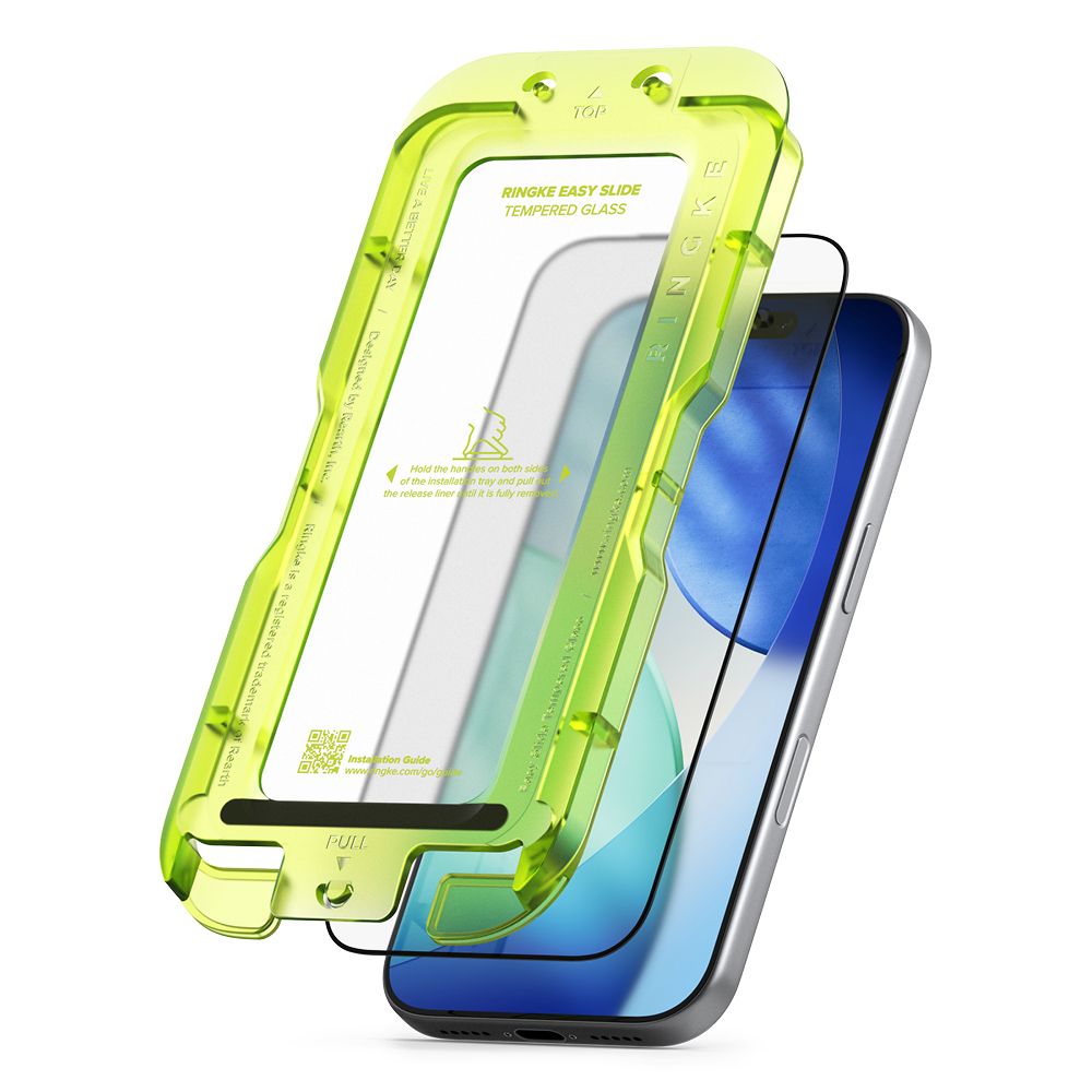 Apsauginis stiklas Ringke Easy Slide iPhone 17 Pro, 2 vnt., juodas