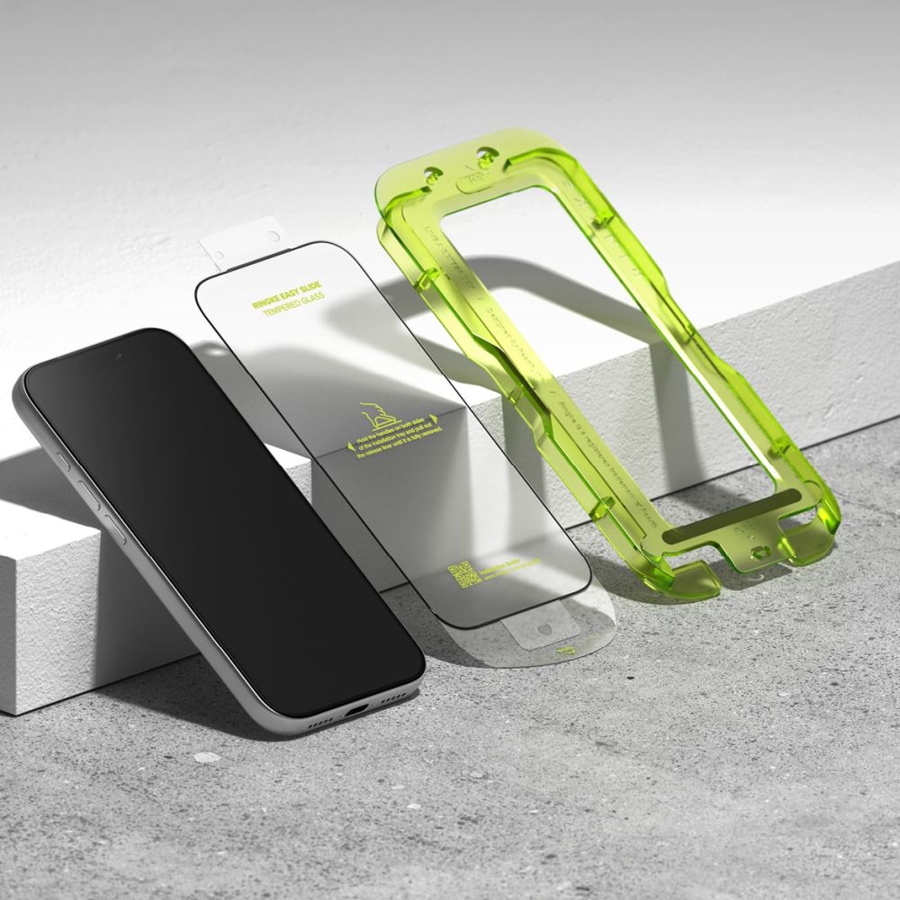 Apsauginis stiklas Ringke Easy Slide iPhone 17 Pro, 2 vnt., juodas