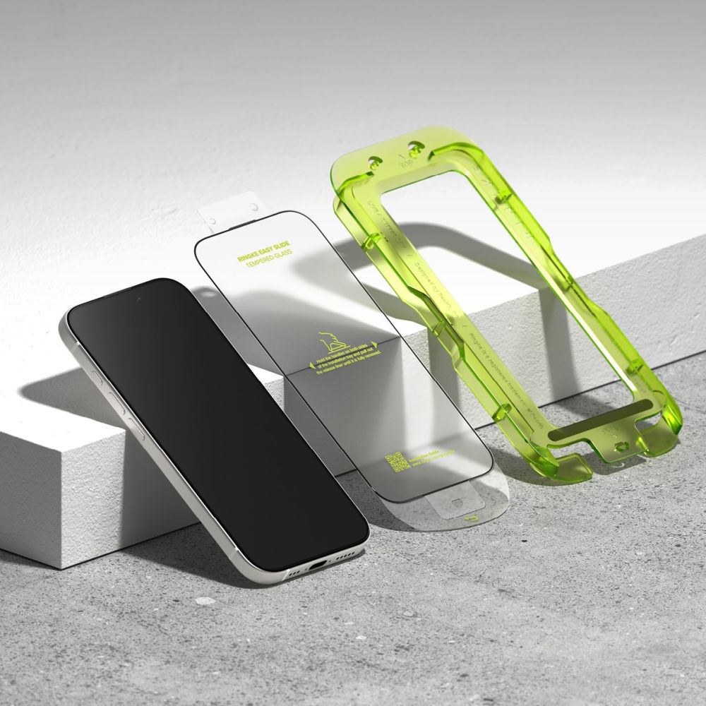 Apsauginis stiklas Ringke Easy Slide iPhone 17, 2 vnt., juodas