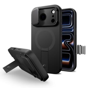 Dėklas Tech-Protect Kevlar Aura MagSafe iPhone 17 Pro, juodas