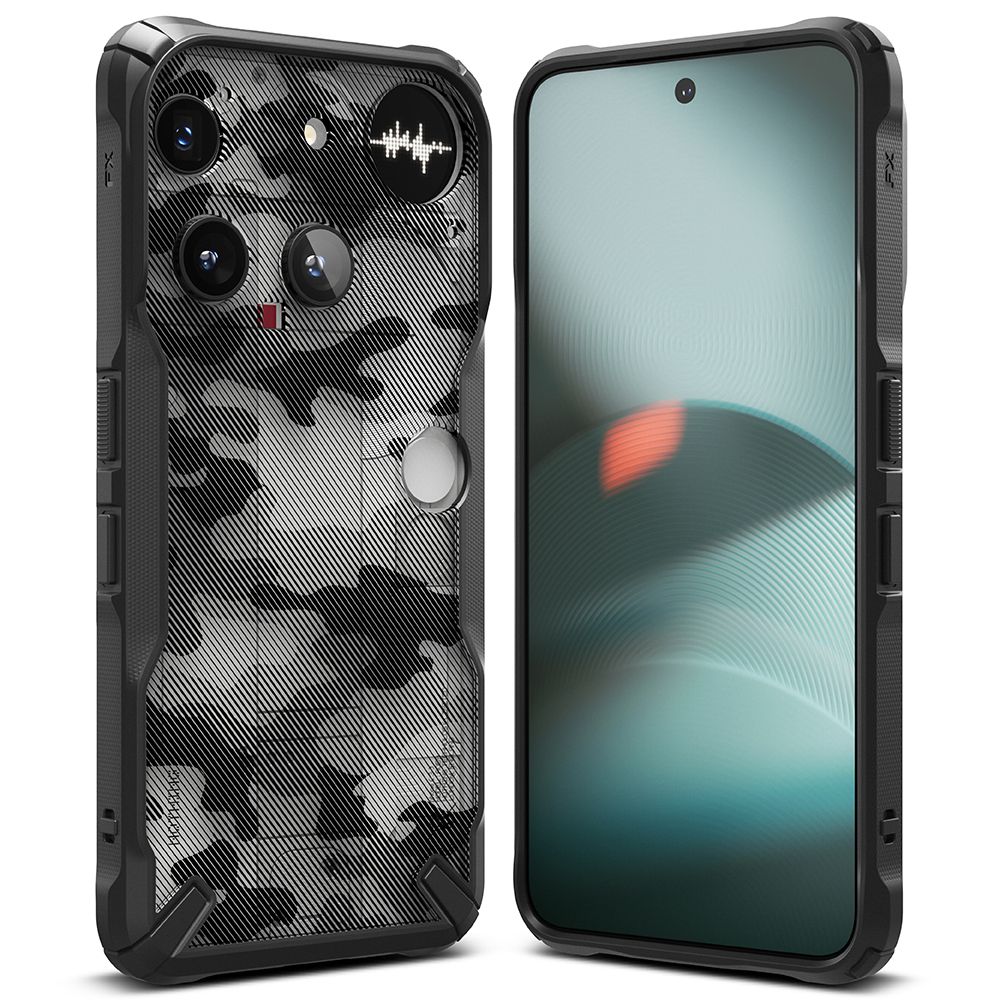 Dėklas Ringke Fusion X Nothing Phone 3, camo juodas