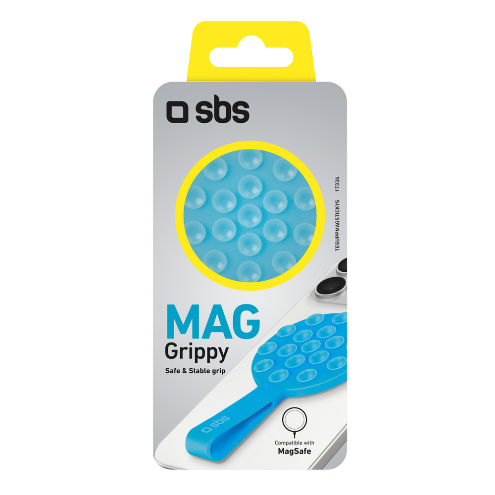 SBS MAG Grippy MagSafe Compatogus laikiklis su siurbimo taurele ir ausyte - mėlyna